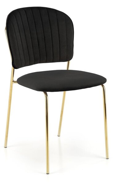 Sedia K499 Velvet in velluto nero – 45x46x88 cm