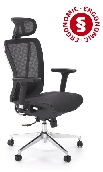 Sedia da ufficio Vixen nera – 68x65x117-125 cm