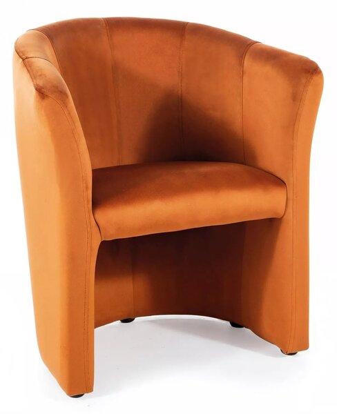 Poltrona TM-1 Velvet in velluto cannella – 67x60x76 cm