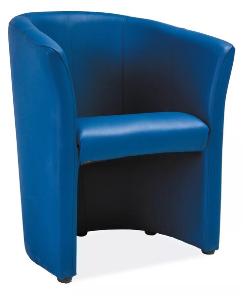 Poltrona TM-1 in ecopelle blu – 67x60x76 cm