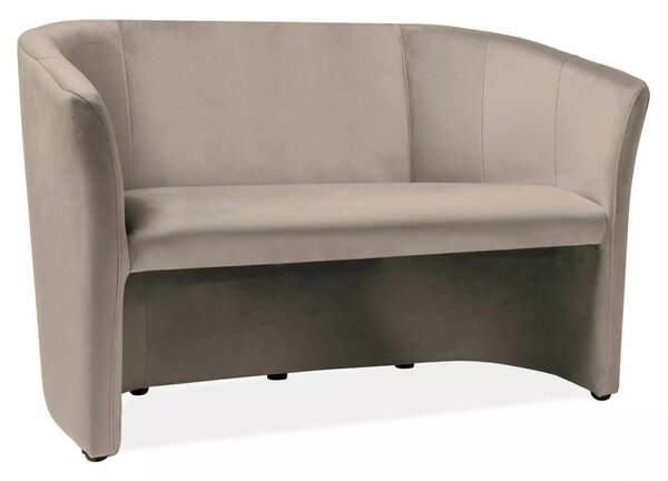 Divano TM-2 Velvet in velluto beige scuro – 126x60x76 cm