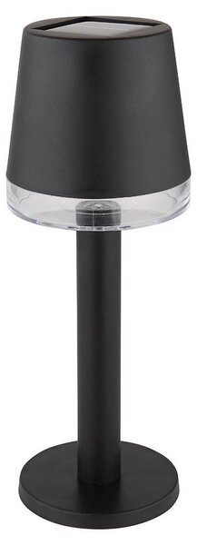 Lampada solare a LED, lampada da tavolo, colore nero, con batteria, altezza 21,5 cm