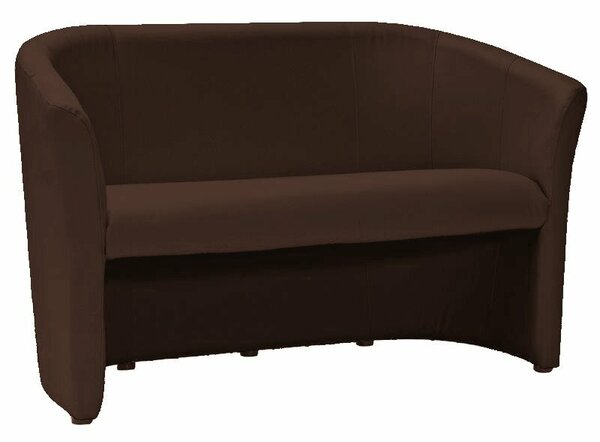 Divano TM-2 in ecopelle marrone scuro – 126x60x76 cm