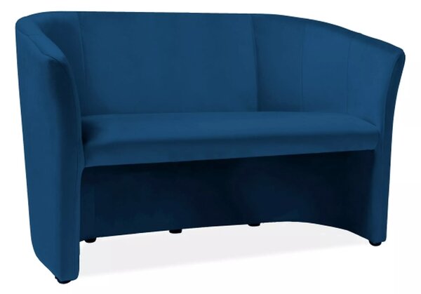 Divano TM-2 Velvet in velluto blu navy – 126x60x76 cm