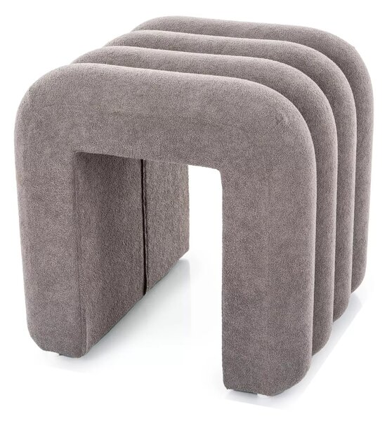 Pouf Tica in tessuto grigio – 38x40x40 cm