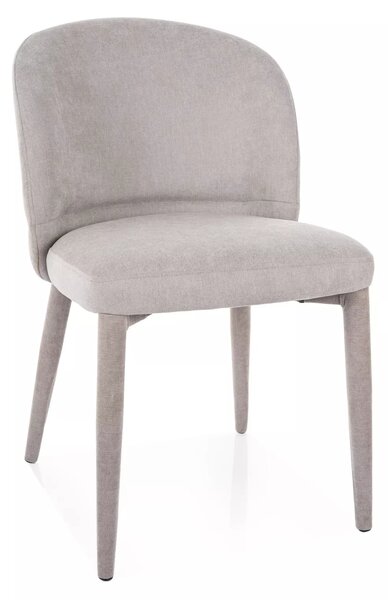 Sedia Tino Wind in tessuto grigio chiaro – 50x45x81 cm