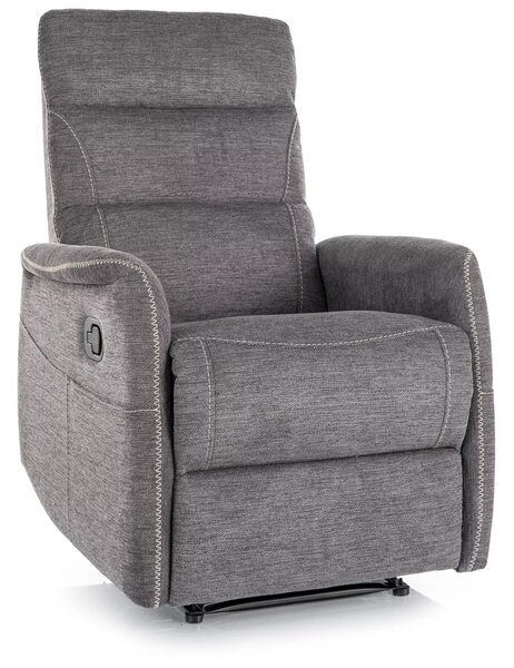 Poltrona reclinabile Solon M Brego in tessuto grigio scuro – 74x86-162x106 cm