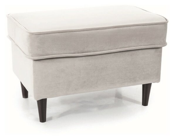 Pouf Ron Velvet grigio chiaro – 60x40x43 cm