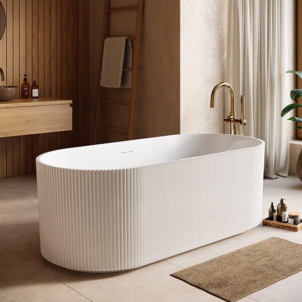 Vasca da bagno centro stanza Havana - 170 x 80 x 58 cm - Bagno bianco