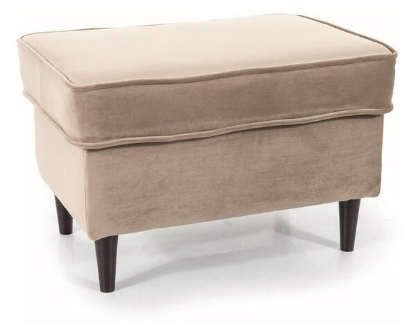 Pouf Ron Velvet beige scuro – 60x40x43 cm