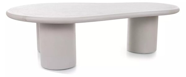 Tavolino Selena in microcemento grigio chiaro – 130x80x35 cm