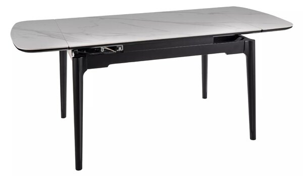 Tavolo Sento in ceramica bianco lucido – 120/180x80x75 cm