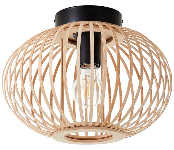 BRILLIANT Lampada da soffitto 30 cm Enca Metallo/Bambù naturale/Nero