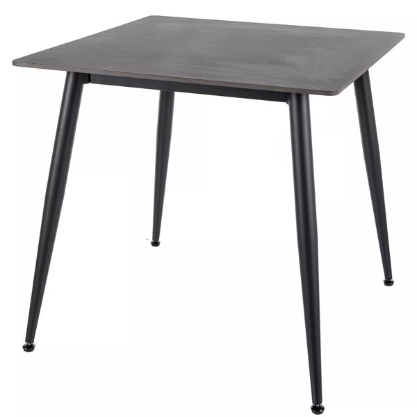 Tavolo Rion 80 in ceramica nera opaca e metallo nero – 80x80x76 cm