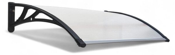 Pensilina in policarbonato alveolare trasparente resistente per esterno - 120x160xH28 cm