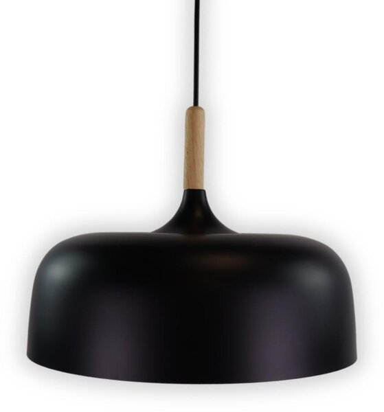LUXULA Lampada a sospensione LED LX700174, attacco E27, IP20, Ø30 cm, nero, rotonda