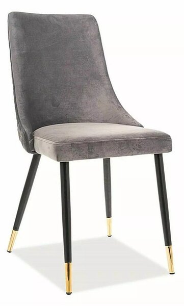 Sedia Piano Velvet grigia – 47x44x94 cm