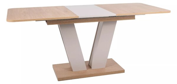 Tavolo Platon allungabile in rovere Cremona Torro e cashmere – 136/176x80x76 cm