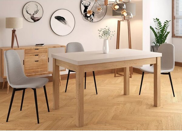 Tavolo Presto allungabile in cashmere e rovere Cremona Torro – 140/218x80x78 cm