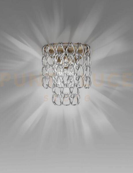 Minigiogali applique a parete cristallo argento montatura bronzo op