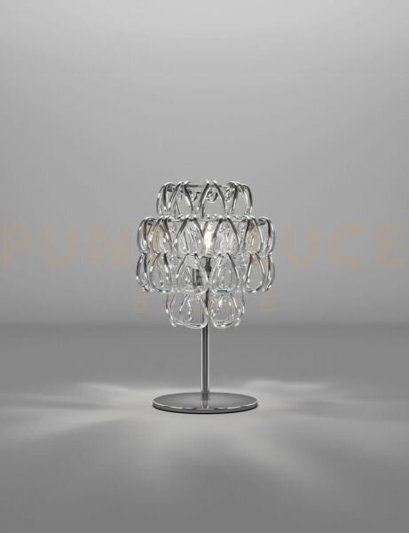 Minigiogali lampada da tavolo cristallo argento montatura cromo luc