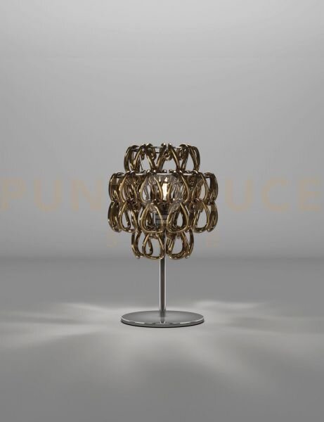 Minigiogali lampada da tavolo cristallo bronzo montatura cromo luci