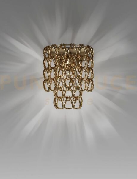 Minigiogali applique a parete cristallo oro montatura bronzo opaco 