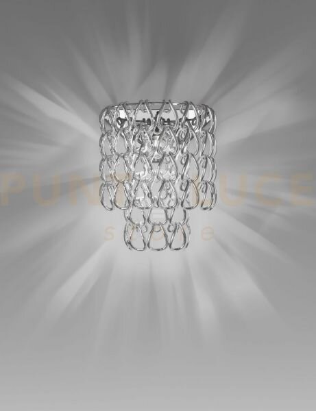 Minigiogali applique a parete cristallo argento montatura cromo luc