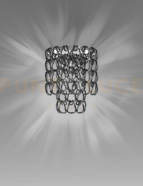 Minigiogali applique a parete cristallo nickel nero montatura cromo