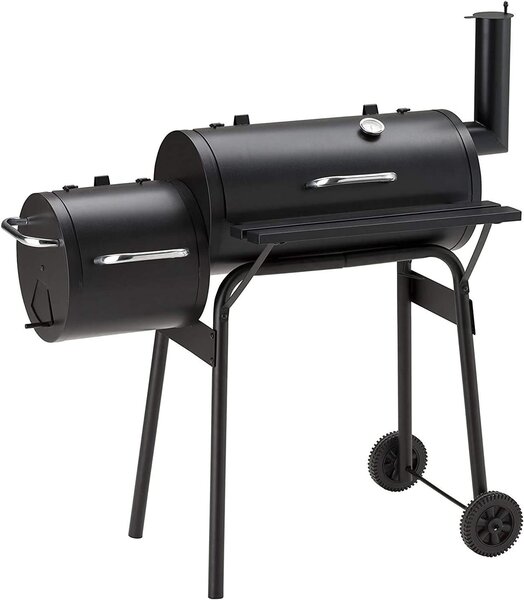 Barbecue a carbonella RESCH 502599 Barbecue a carbonella multifunzionale, 104x58x114 cm, 4 persone, Materiale e lavorazione di alta qualità, 2 camere per barbecue, Affumicatore