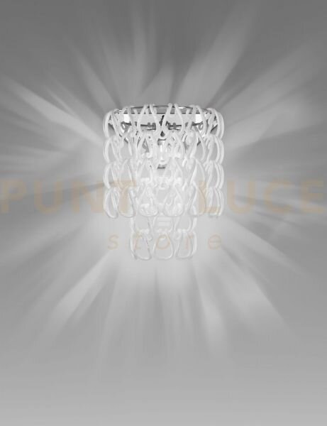 Minigiogali applique a parete bianco montatura cromo lucido 1 luce 