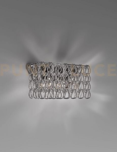 Minigiogali applique a parete 2 cristallo argento montatura cromo l