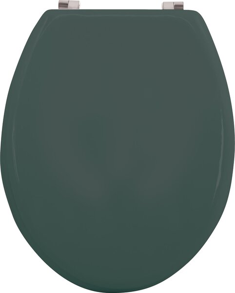 MSV Sedile WC Coperchio del WC Anima in legno MDF "verde scuro" Cerniere in acciaio inox - qualità elevata e stabile