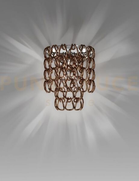 Minigiogali applique a parete cristallo rame montatura cromo lucido