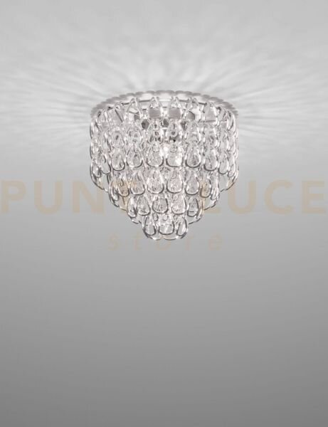 Minigiogali lampadario a soffitto 50 cristallo argento montatura cr