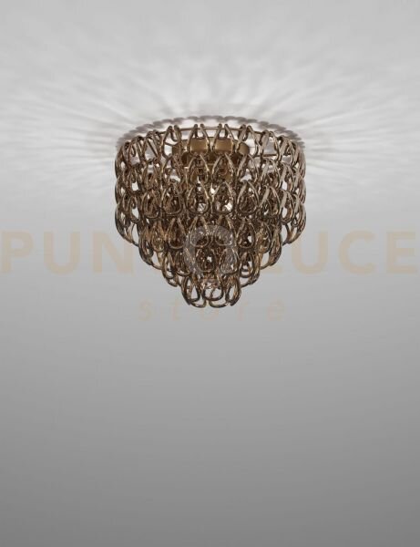 Minigiogali lampadario a soffitto 50 cristallo bronzo montatura bro