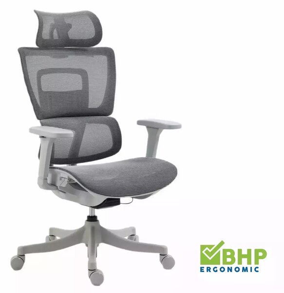 Sedia da ufficio Winner ergonomica grigia – 64x51x114 cm