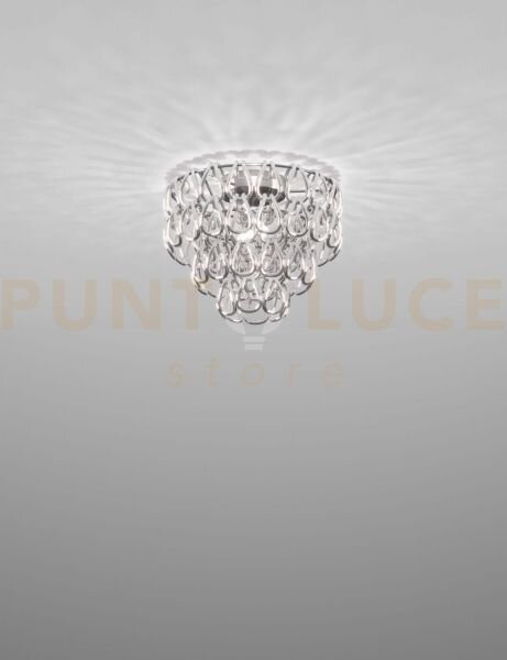 Minigiogali lampadario a soffitto 40 cristallo argento montatura cr