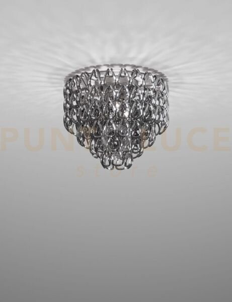 Minigiogali lampadario a soffitto 50 cristallo nickel nero montatur