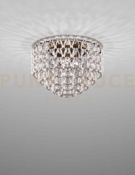 Minigiogali lampadario a soffitto 60 cristallo argento montatura br
