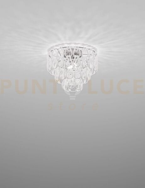 Minigiogali lampadario a soffitto 40 bianco montatura cromo lucido 