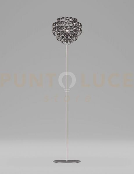 Minigiogali lampada da terra cristallo nickel nero montatura cromo 