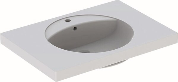 Lavabo Keramag Preciosa 124280, 80x55cm KeraTect bianco con foro per rubinetto, con sfioratore 124280600