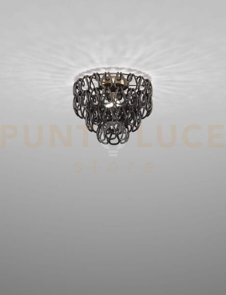 Minigiogali lampadario a soffitto 40 nero montatura bronzo opaco 2 