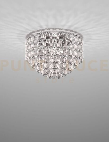 Minigiogali lampadario a soffitto 60 cristallo argento montatura cr