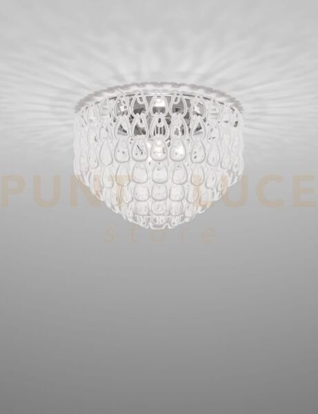 Minigiogali lampadario a soffitto 60 bianco montatura cromo lucido 