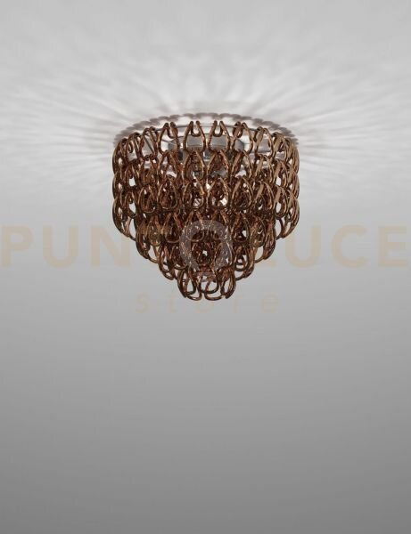 Minigiogali lampadario a soffitto 50 cristallo rame montatura cromo