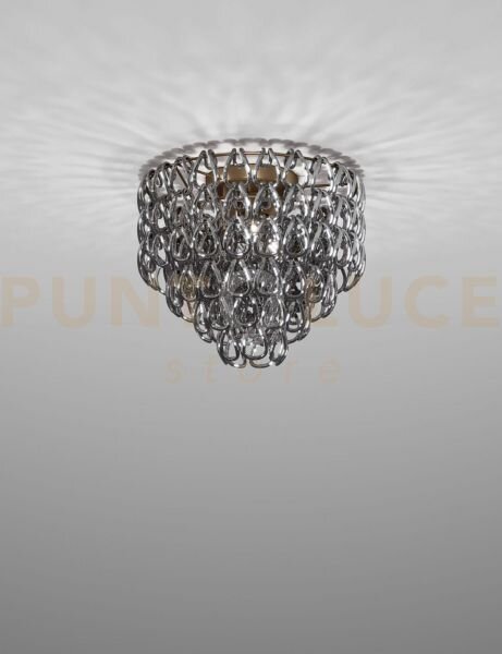 Minigiogali lampadario a soffitto 50 cristallo nickel nero montatur
