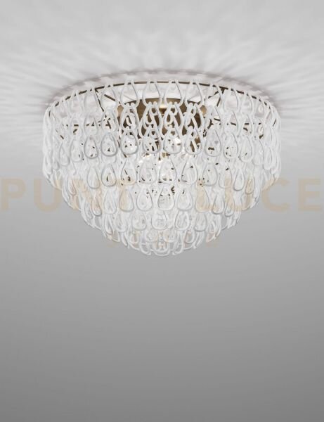 Minigiogali lampadario a soffitto 80 bianco montatura bronzo opaco 