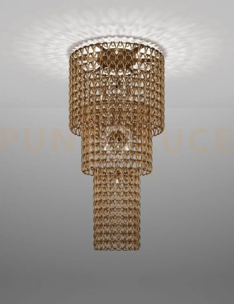 Minigiogali lampadario a soffitto ca3 cristallo oro montatura bronz